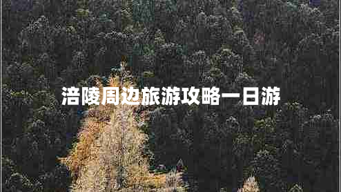 涪陵周邊旅游攻略一日游 涪陵周邊旅游攻略一日游