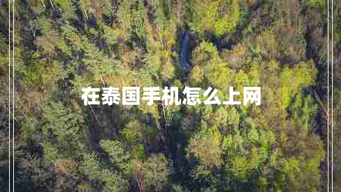 在泰國手機(jī)怎么上網(wǎng)