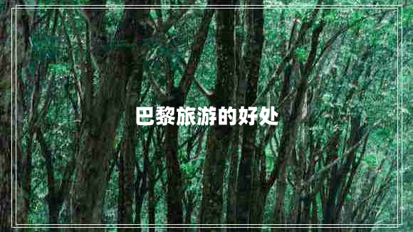 巴黎旅游的好處 巴黎旅游的好處