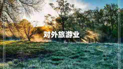 對外旅游業(yè) 對外旅游業(yè)