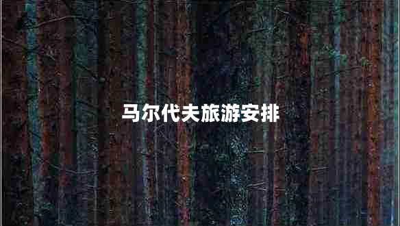 馬爾代夫旅游安排 馬爾代夫旅游安排