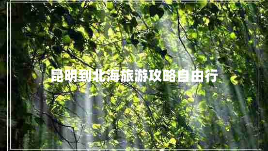 昆明到北海旅游攻略自由行 昆明到北海旅游攻略自由行