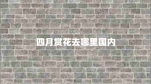 四月賞花去哪里國內(nèi) 四月賞花去哪里國內(nèi)