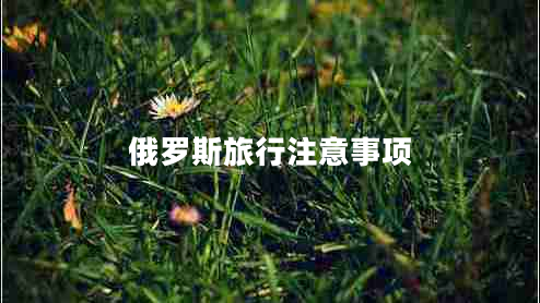 俄羅斯旅行注意事項(xiàng) 俄羅斯旅行注意事項(xiàng)