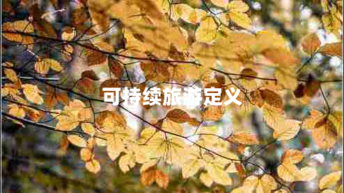 可持續(xù)旅游定義
