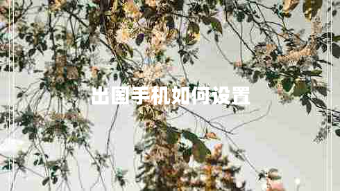 出國手機如何設(shè)置
