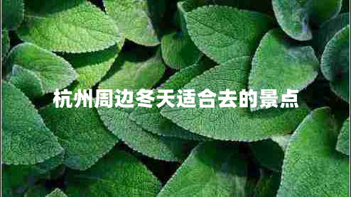 杭州周邊冬天適合去的景點