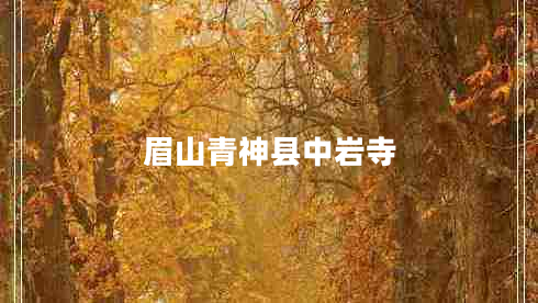 眉山青神縣中巖寺 眉山青神縣中巖寺