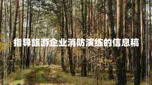 指導(dǎo)旅游企業(yè)消防演練的信息稿 指導(dǎo)旅游企業(yè)消防演練的信息稿