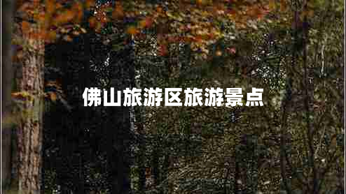 佛山旅游區(qū)旅游景點 佛山旅游區(qū)旅游景點