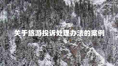 關(guān)于旅游投訴處理辦法的案例 關(guān)于旅游投訴處理辦法的案例
