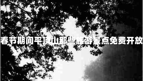 春節(jié)期間平頂山那些旅游景點(diǎn)免費(fèi)開放 春節(jié)期間平頂山那些旅游景點(diǎn)免費(fèi)開放