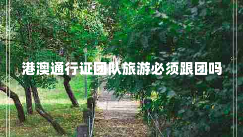 港澳通行證團(tuán)隊(duì)旅游必須跟團(tuán)嗎