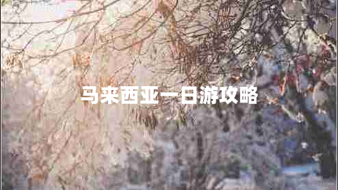 馬來西亞一日游攻略 馬來西亞一日游攻略