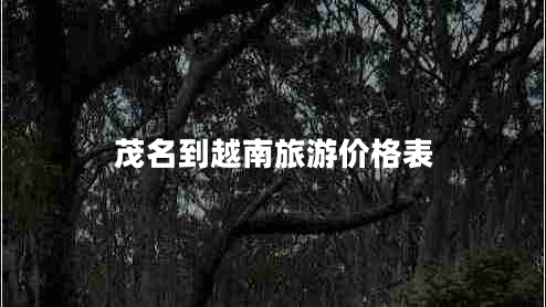 茂名到越南旅游價格表 茂名到越南旅游價格表
