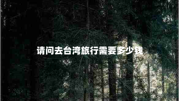 請問去臺灣旅行需要多少錢