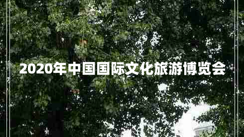 2020年中國國際文化旅游博覽會 2020年中國國際文化旅游博覽會