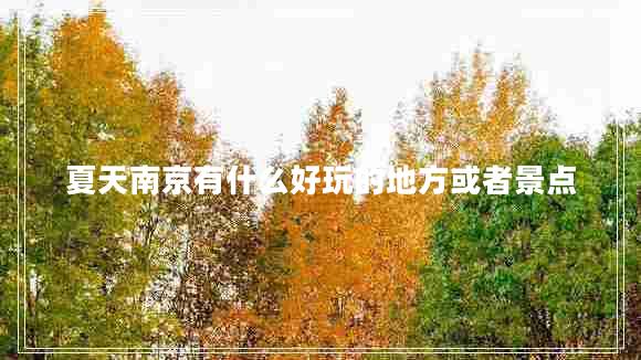 夏天南京有什么好玩的地方或者景點(diǎn) 夏天南京有什么好玩的地方或者景點(diǎn)