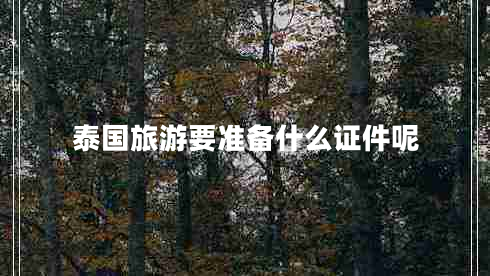 泰國旅游要準(zhǔn)備什么證件呢 泰國旅游要準(zhǔn)備什么證件呢