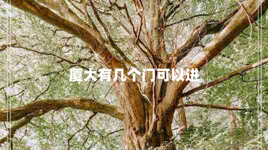 廈大有幾個(gè)門可以進(jìn) 廈大有幾個(gè)門可以進(jìn)