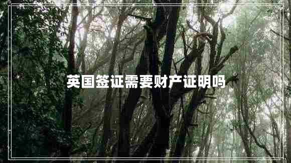 英國簽證需要財產(chǎn)證明嗎 英國簽證需要財產(chǎn)證明嗎