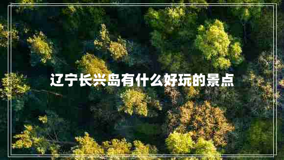 遼寧長興島有什么好玩的景點 遼寧長興島有什么好玩的景點