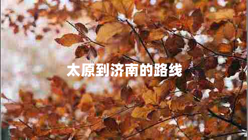 太原到濟南的路線