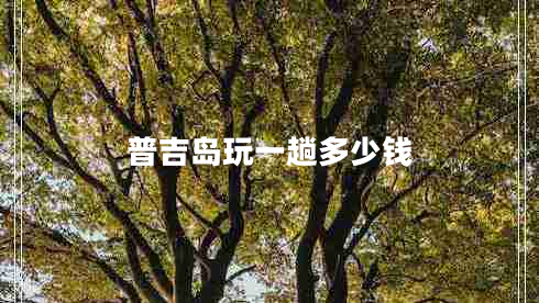 普吉島玩一趟多少錢