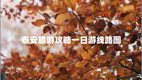 泰安旅游攻略一日游線路圖 泰安旅游攻略一日游線路圖