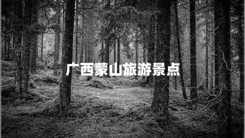 廣西蒙山旅游景點(diǎn) 廣西蒙山旅游景點(diǎn)