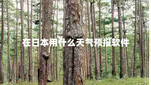 在日本用什么天氣預(yù)報軟件 在日本用什么天氣預(yù)報軟件