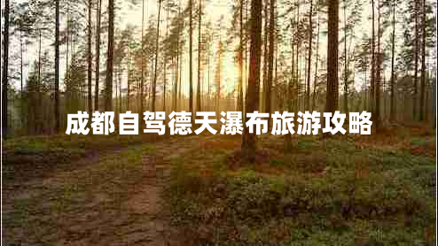 成都自駕德天瀑布旅游攻略 成都自駕德天瀑布旅游攻略