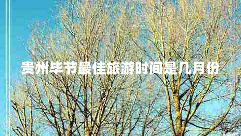 貴州畢節(jié)最佳旅游時間是幾月份 貴州畢節(jié)最佳旅游時間是幾月份