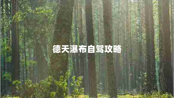 德天瀑布自駕攻略 德天瀑布自駕攻略