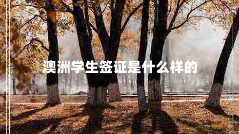 澳洲學(xué)生簽證是什么樣的 澳洲學(xué)生簽證是什么樣的