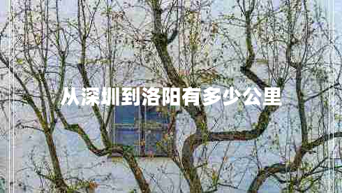 從深圳到洛陽有多少公里