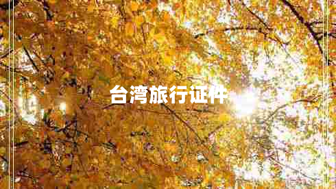 臺(tái)灣旅行證件