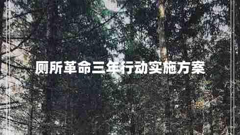 廁所革命三年行動(dòng)實(shí)施方案