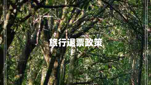 旅行退票政策 旅行退票政策