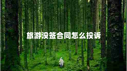 旅游沒簽合同怎么投訴 旅游沒簽合同怎么投訴