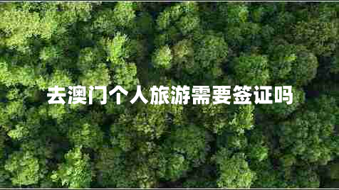 去澳門個人旅游需要簽證嗎 去澳門個人旅游需要簽證嗎