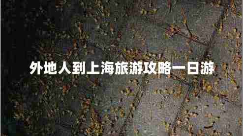 外地人到上海旅游攻略一日游 外地人到上海旅游攻略一日游