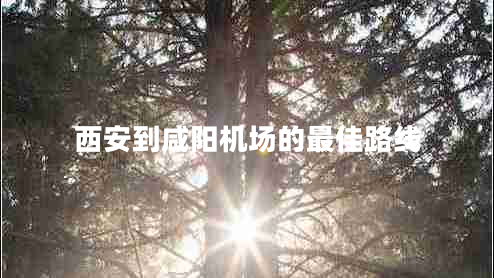 西安到咸陽機場的最佳路線