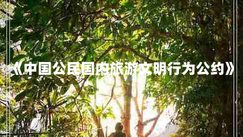 《中國(guó)公民國(guó)內(nèi)旅游文明行為公約》