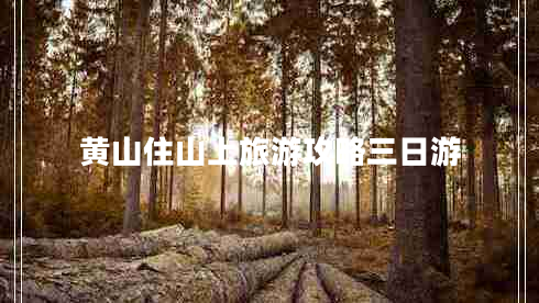 黃山住山上旅游攻略三日游 黃山住山上旅游攻略三日游