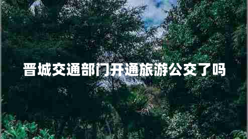 晉城交通部門開通旅游公交了嗎 晉城交通部門開通旅游公交了嗎