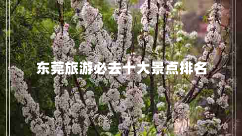 東莞旅游必去十大景點(diǎn)排名