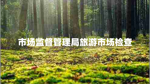 市場(chǎng)監(jiān)督管理局旅游市場(chǎng)檢查