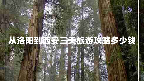 從洛陽到西安三天旅游攻略多少錢