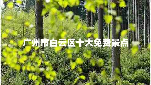 廣州市白云區(qū)十大免費景點
